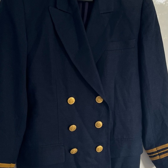Brooks Brothers Vintage Nautical Linen Women's Blazer Jacket - Picture 8 of 11